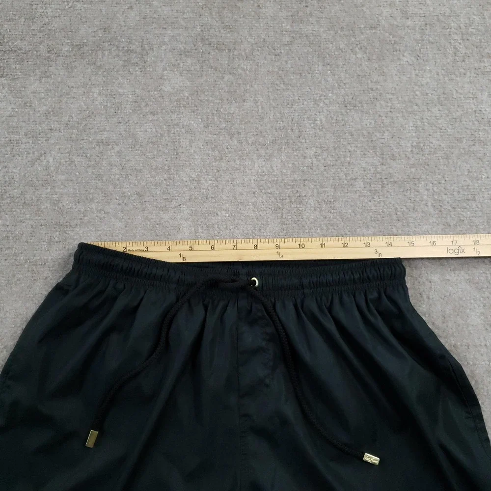 Kenny Flowers Swim Trunks Mens 2XL‎ Black Lined Drawstring Pockets Slim Fit